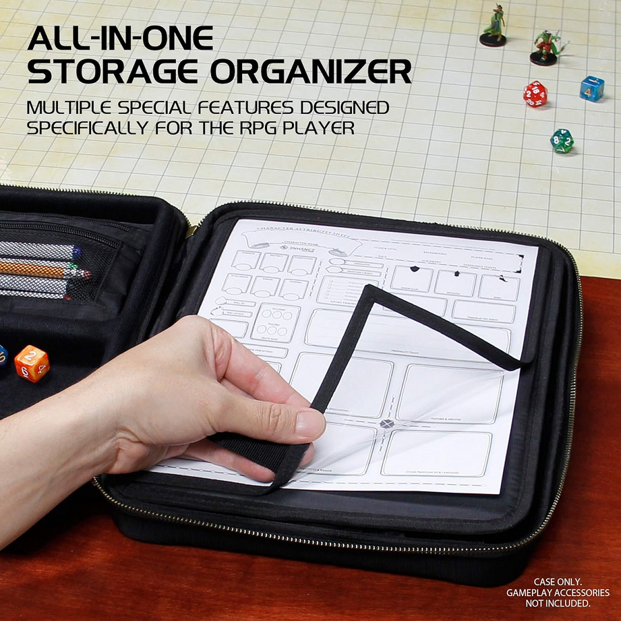 ENTTCEC100BKEW - Enhance Tabletop RPG Organizer Case - Black