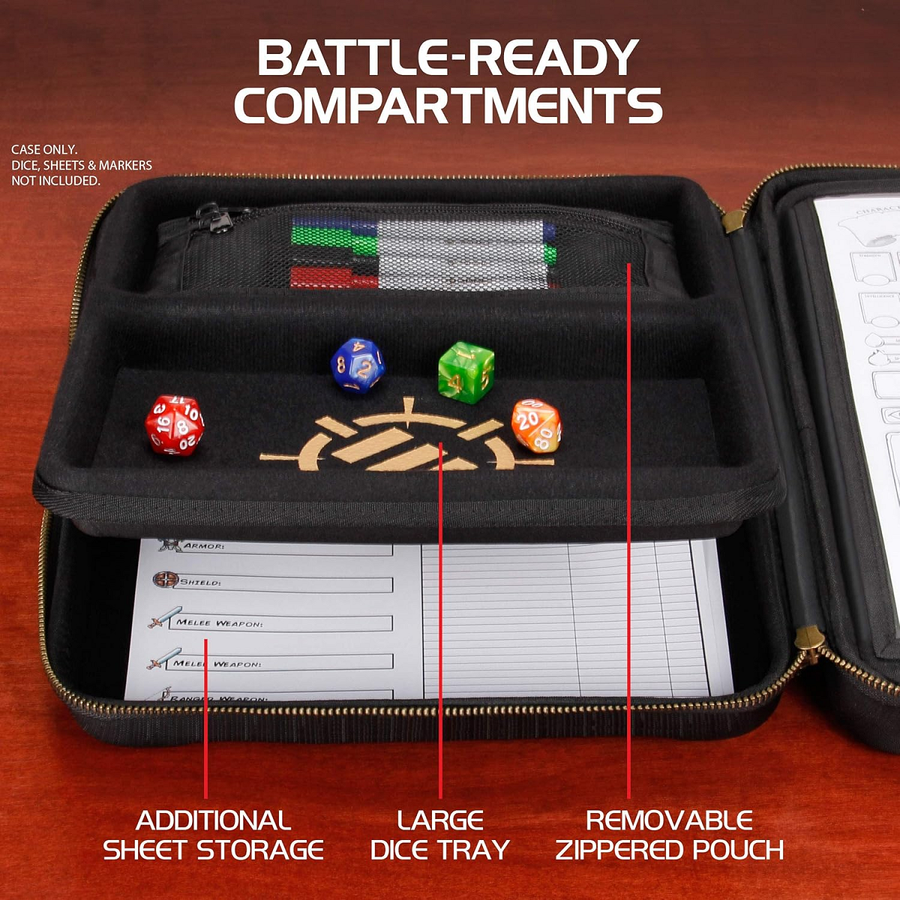 ENTTCEC100BKEW - Enhance Tabletop RPG Organizer Case - Black