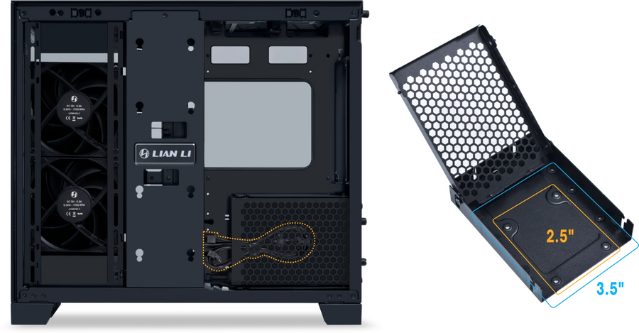 Lian Li O11D MINI V2 Flow  Tempered Glass ATX Mid Tower Gaming Case - White