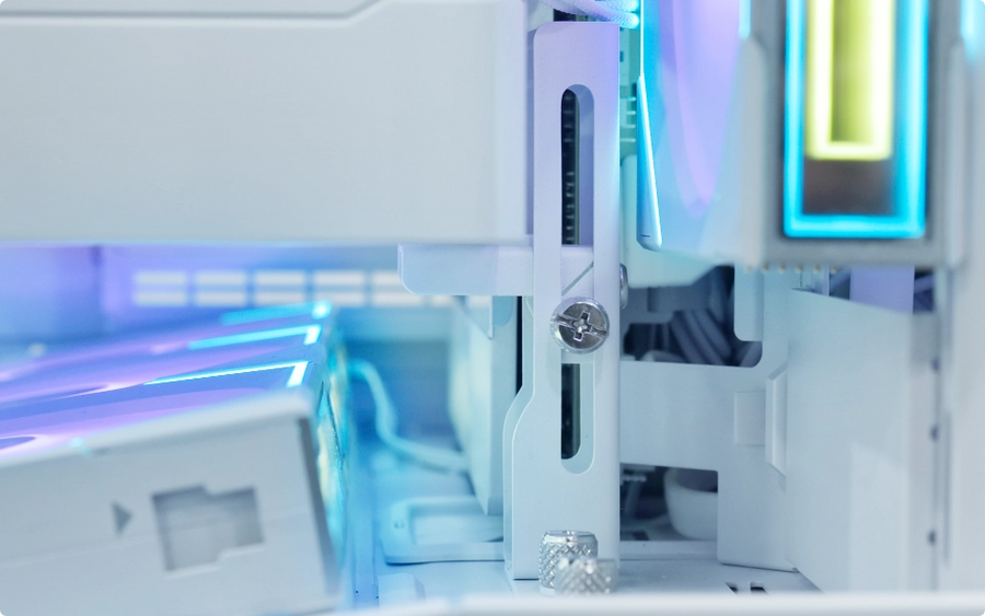 Lian Li O11D MINI V2 Flow  Tempered Glass ATX Mid Tower Gaming Case - White