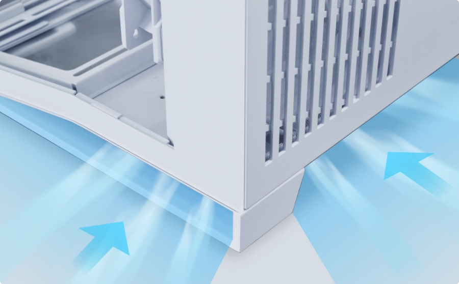 Lian Li O11D MINI V2 Flow  Tempered Glass ATX Mid Tower Gaming Case - White