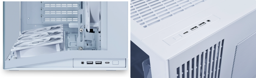 Lian Li O11D MINI V2 Flow  Tempered Glass ATX Mid Tower Gaming Case - White