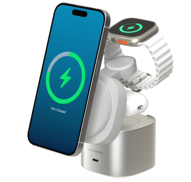 ALOGIC AL41WCPO-BK - Powerpod 4in1 Qi2 Wless Charging - Black