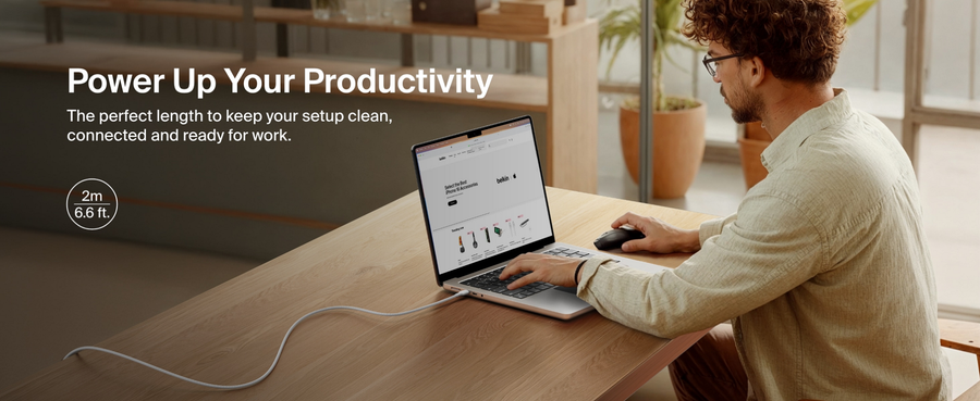 Belkin CAB025FQ2MWH - BoostCharge Pro USB-C TO USB-C 240W 2.0