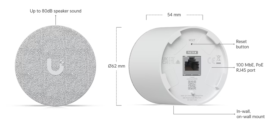 Ubiquiti UACC-CHIME-POE - UniFi Smart Chime PoE