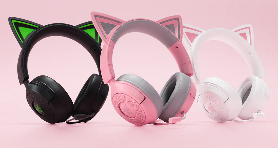 RZ04-05350100-R3M1 - RAZER KRAKEN KITTY V3 X - WIRED HEADSET WITH KITTY EARS - QUARTZ EDITION - FRML PACKAGING