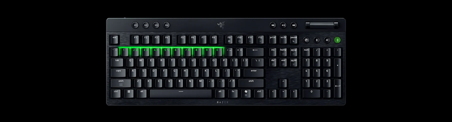 RZ03-05270800-R3M1 - RAZER BLACKWIDOW V4 LOW-PROFILE HYPERSPEED - WIRELESS LOW-PROFILE MECHANICAL GAMING KEYBOARD (ORANGE TACTILE SWITCH) - US LAYOUT - FRML