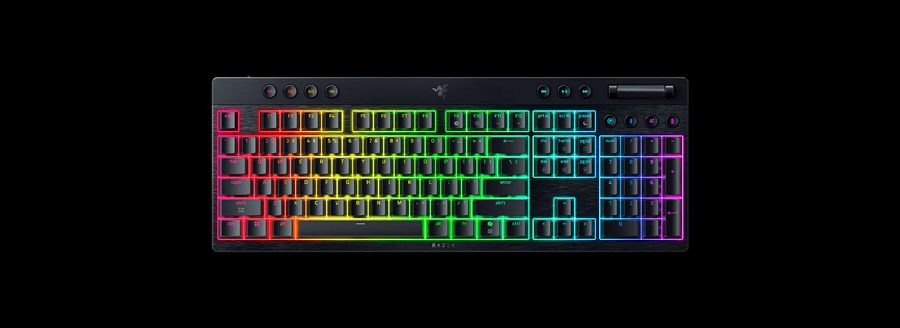 RZ03-05270800-R3M1 - RAZER BLACKWIDOW V4 LOW-PROFILE HYPERSPEED - WIRELESS LOW-PROFILE MECHANICAL GAMING KEYBOARD (ORANGE TACTILE SWITCH) - US LAYOUT - FRML
