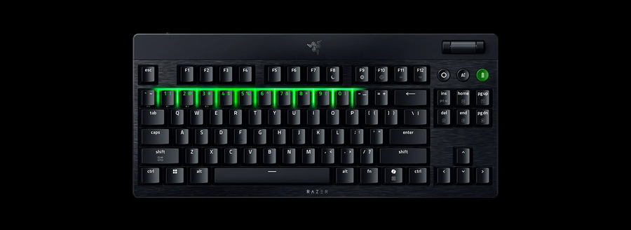 RZ03-05450500-R3M1 - RAZER BLACKWIDOW V4 LOW-PROFILE TENKEYLESS HYPERSPEED - WIRELESS LOW-PROFILE MECHANICAL GAMING KEYBOARD (GREEN CLICKY SWITCH) - US LAYOUT - FRML