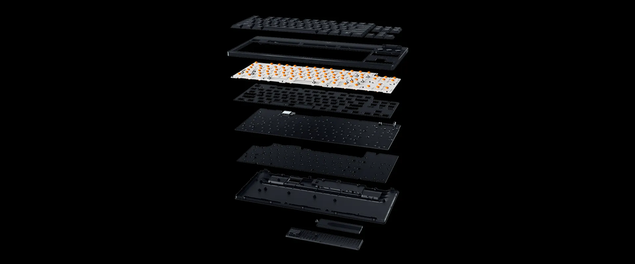 RZ03-05450700-R3M1 - RAZER BLACKWIDOW V4 LOW-PROFILE TENKEYLESS HYPERSPEED - WIRELESS LOW-PROFILE MECHANICAL GAMING KEYBOARD (ORANGE TACTILE SWITCH) - US LAYOUT - FRML