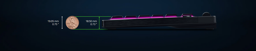 RZ03-05450100-R3M1 - RAZER BLACKWIDOW V4 LOW-PROFILE TENKEYLESS HYPERSPEED - WIRELESS LOW-PROFILE MECHANICAL GAMING KEYBOARD (YELLOW LINEAR SWITCH) - US LAYOUT - FRML