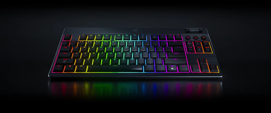 RZ03-05450700-R3M1 - RAZER BLACKWIDOW V4 LOW-PROFILE TENKEYLESS HYPERSPEED - WIRELESS LOW-PROFILE MECHANICAL GAMING KEYBOARD (ORANGE TACTILE SWITCH) - US LAYOUT - FRML