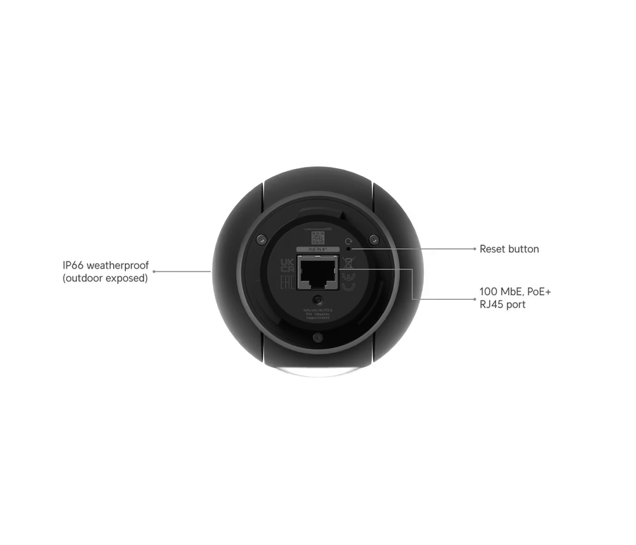 UVC-G5-PTZ-B - Ubiquiti UniFi Protect G5 PTZ 4MP 2K HD IP Camera with Optical Zoom Black