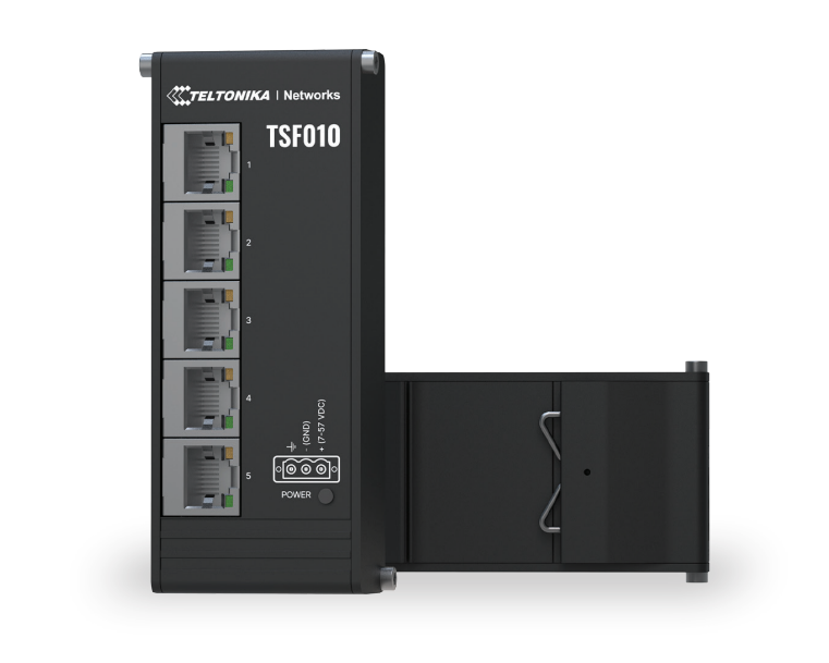 TSF010 - Teltonika TSF010 Flat Industrial 5 Port 10/100 Mbps Switch