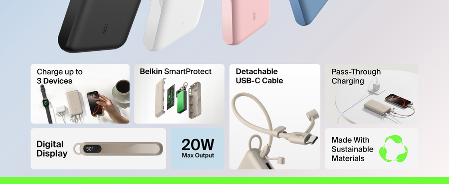 Belkin BPB028FQSD - BoostCharge Power Bank 20K mit Display