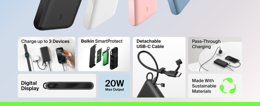 Belkin BPB028FQBK - BoostCharge Power Bank 20K with Display