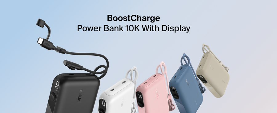 Belkin BPB027FQBK - BoostCharge Powerbank 10K mit Display