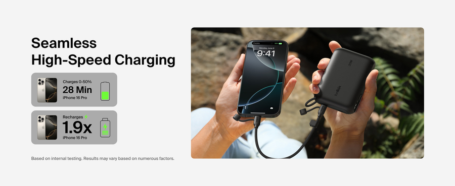 Belkin BPB027FQBK - BoostCharge Powerbank 10K mit Display