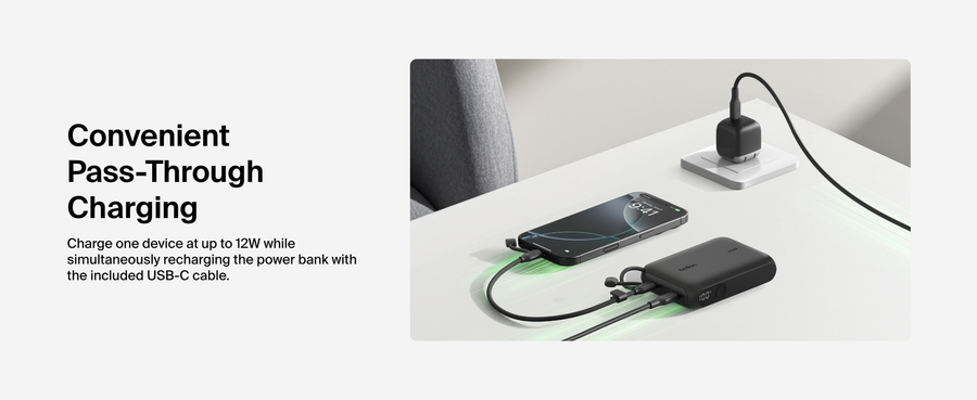 Belkin BPB027FQBK - BoostCharge Powerbank 10K mit Display