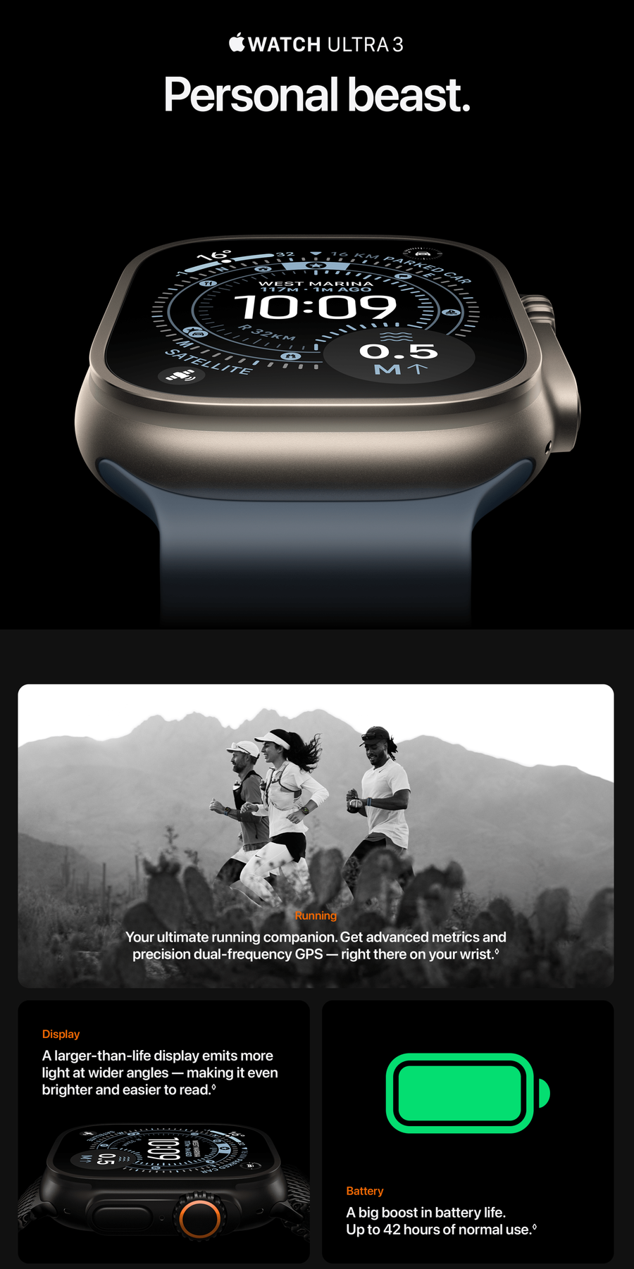 Apple MF0V4X/A - WATCH ULTRA3 49 BK TI BK ALP M
