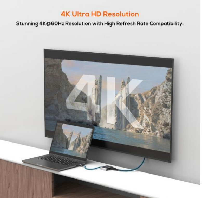 MB-XAD-C2HDM - mbeat Tough Link USB-C to Dual 4K/60Hz HDMI MST Adapter - Space Grey