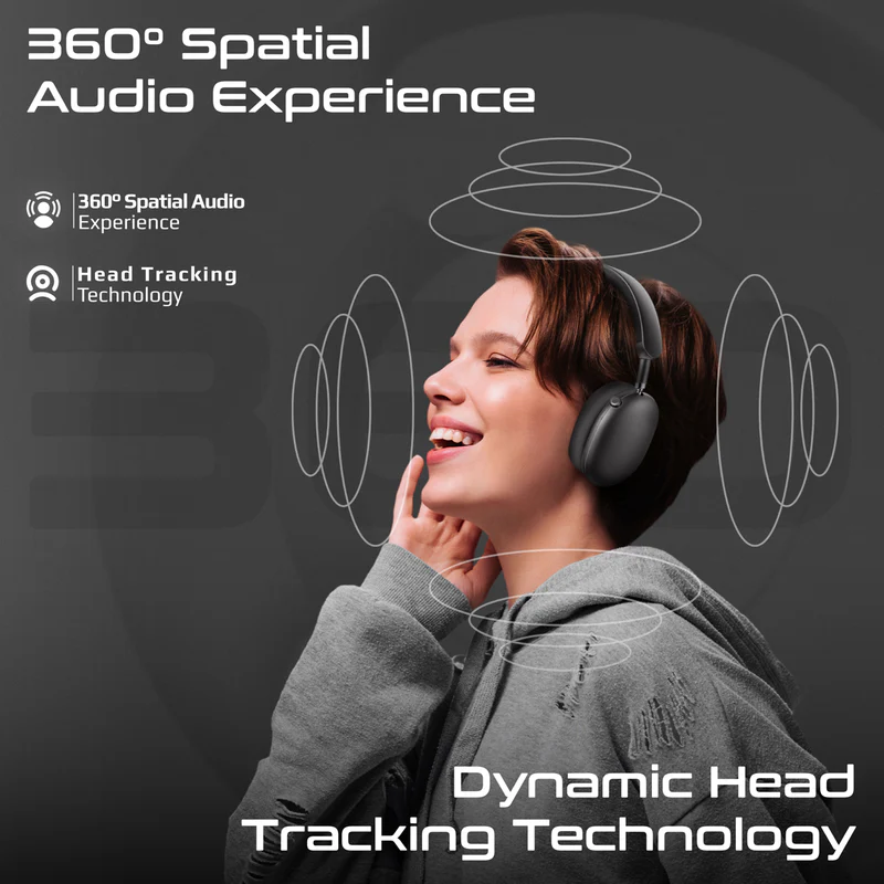 Promate SERENE - HD AI Noise Cancelling Wireless Bluetooth Headphones Up to 40hrs Playing time Soft