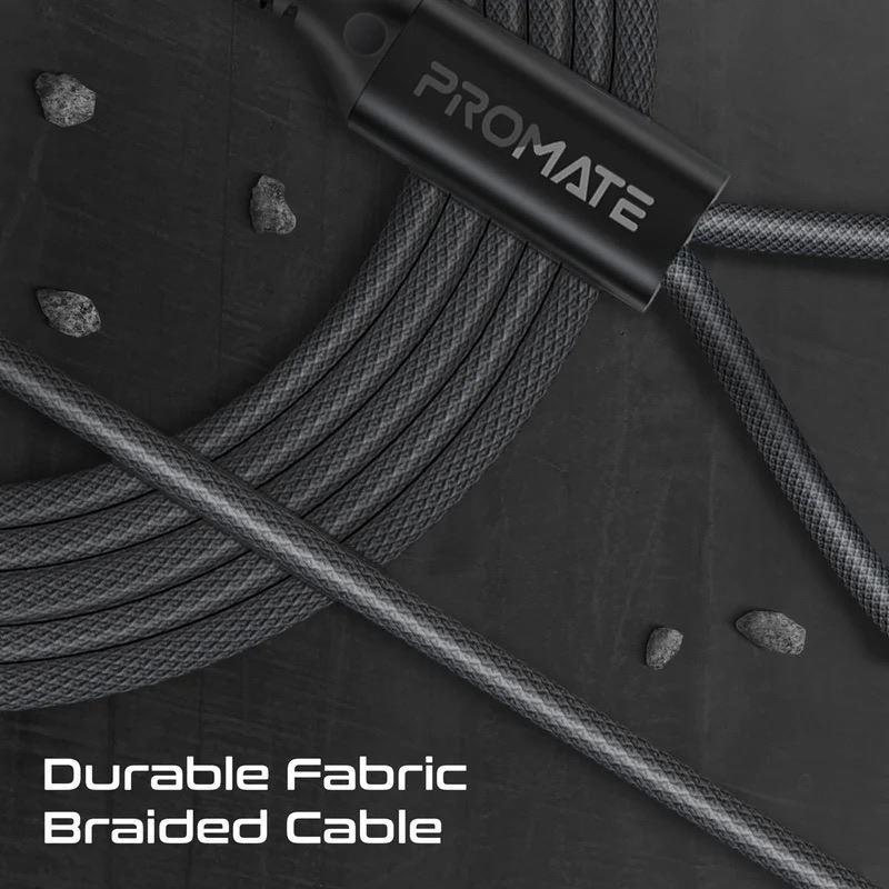 Promate POWERLINK-3C-BLK - 1.4M 140W PD USB-C to Dual USB-C Charging Cable. Black