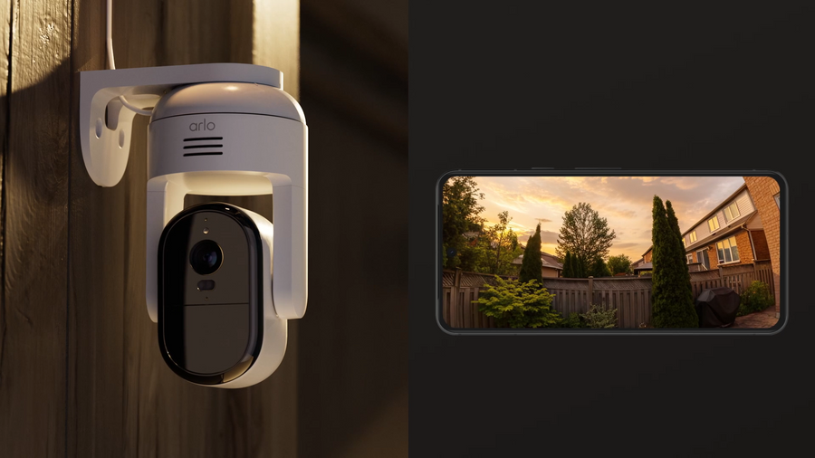 VMC3083-100AUS - ARLO ESSENTIAL PAN TILT OUTDOOR SECURITY CAMERA PLUG-IN 2K