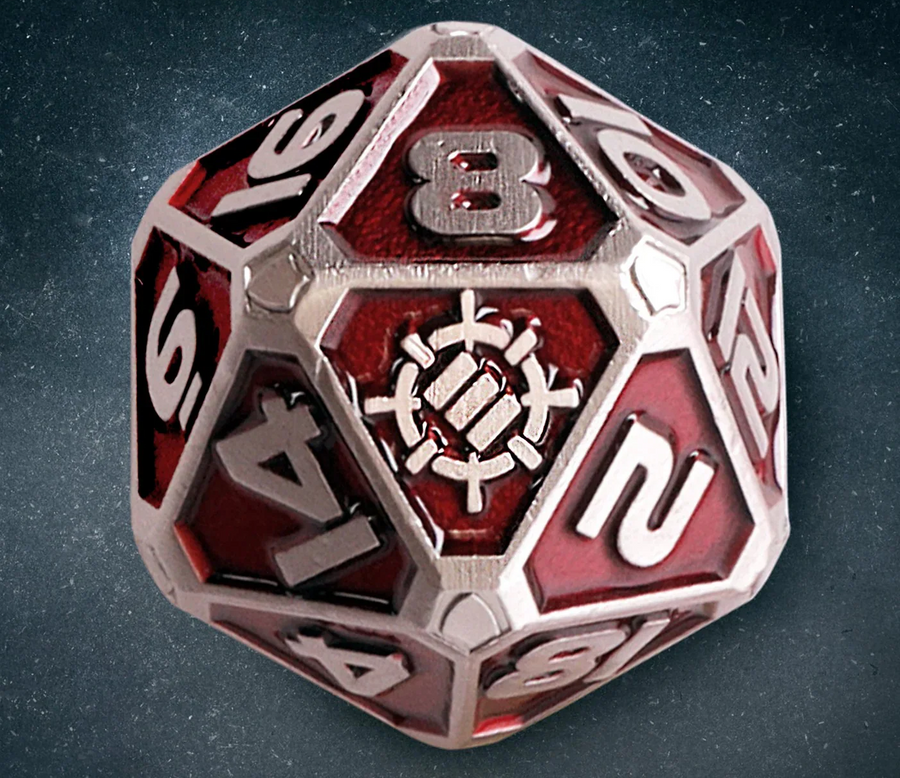 ENTTDM7520RDEW - Enhance Tabletop Collectors 7pc Metal RPG Dice Set - Red
