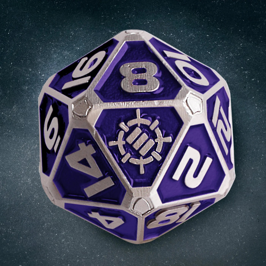 ENTTDM7520PREW - Enhance Tabletop Collectors 7pc Metal RPG Dice Set - Purple
