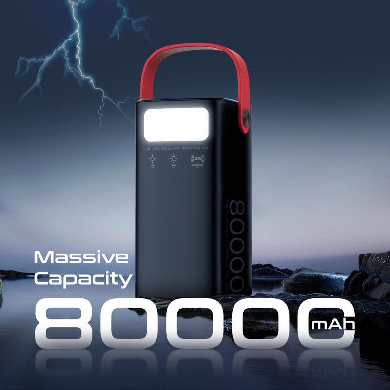 Promate POWERMINE-80PRO - 80000mAh High Capacity Power Bank with 100W PD. Multiple Input/Output Ports 3