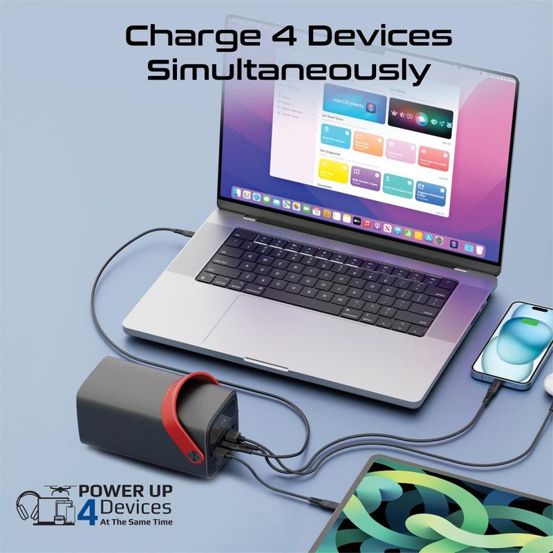 Promate POWERMINE-80PRO - 80000mAh High Capacity Power Bank with 100W PD. Multiple Input/Output Ports 3