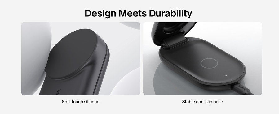 Belkin WIZ037AUBK - UltraCharge 3-in-1 Foldable Magnetic Cha