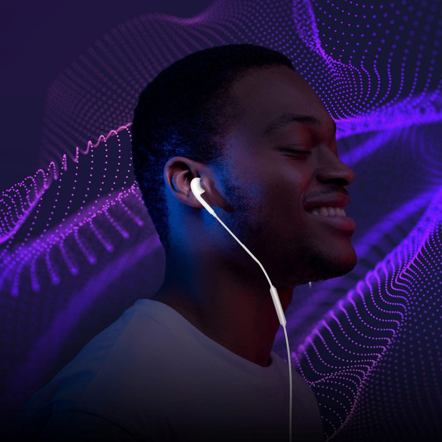 Promate MONOPOD-C-WHT - Mono In-Ear Wired Earphone with USB-C Connector. In-Line Microphone & Volume