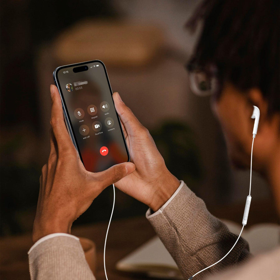 Promate MONOPOD-C-WHT - Mono In-Ear Wired Earphone with USB-C Connector. In-Line Microphone & Volume