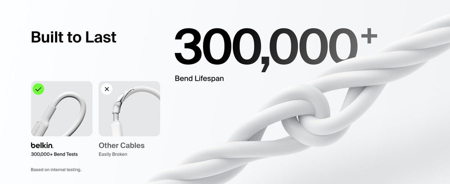 Belkin BoostCharge USB-A to USB-C Cable - 1m - White