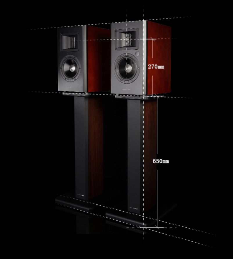 Airpulse by Edifier ST300  Premium Speaker Floor Stand Pair - Walnut