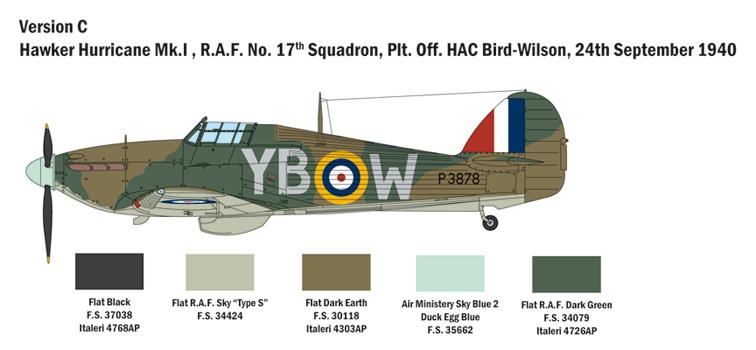 Italeri 1-2802 - ITALERI 1/48 HURRICANE Mk.I