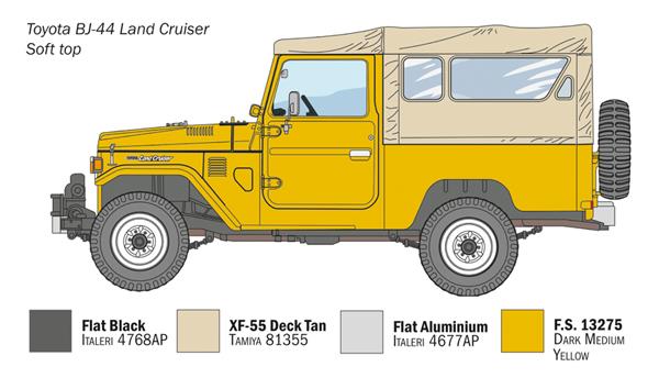 Italeri 1-3630 - ITALERI 1/24 TOYOTA LANDCRUISER BJ-44 SOFTTOP