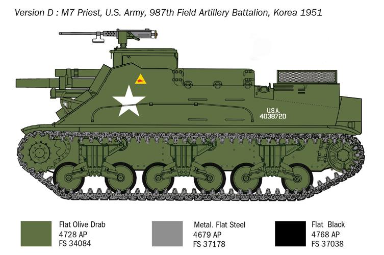 Italeri 1-6580 - ITALERI 1/35 M7 PRIEST HOWITZER MOTOR CARRIAGE