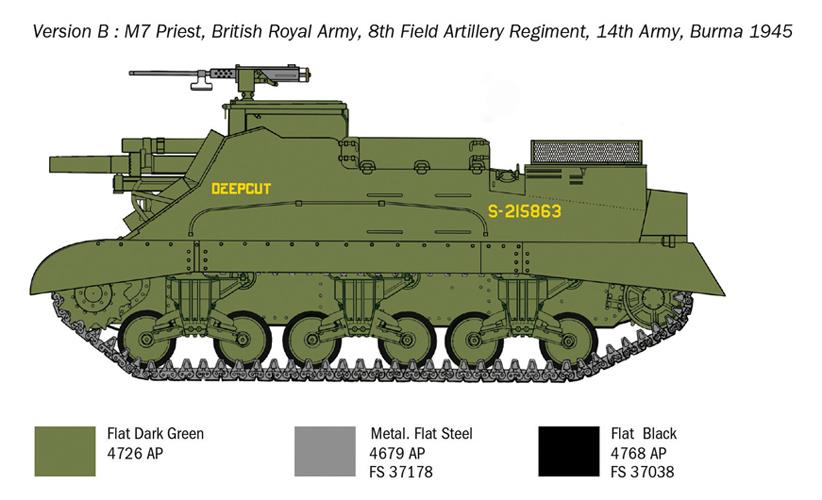 Italeri 1-6580 - ITALERI 1/35 M7 PRIEST HOWITZER MOTOR CARRIAGE
