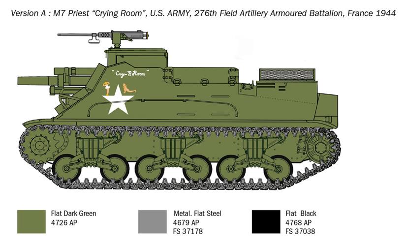 Italeri 1-6580 - ITALERI 1/35 M7 PRIEST HOWITZER MOTOR CARRIAGE
