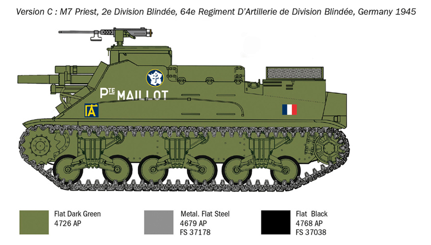 Italeri 1-6580 - ITALERI 1/35 M7 PRIEST HOWITZER MOTOR CARRIAGE