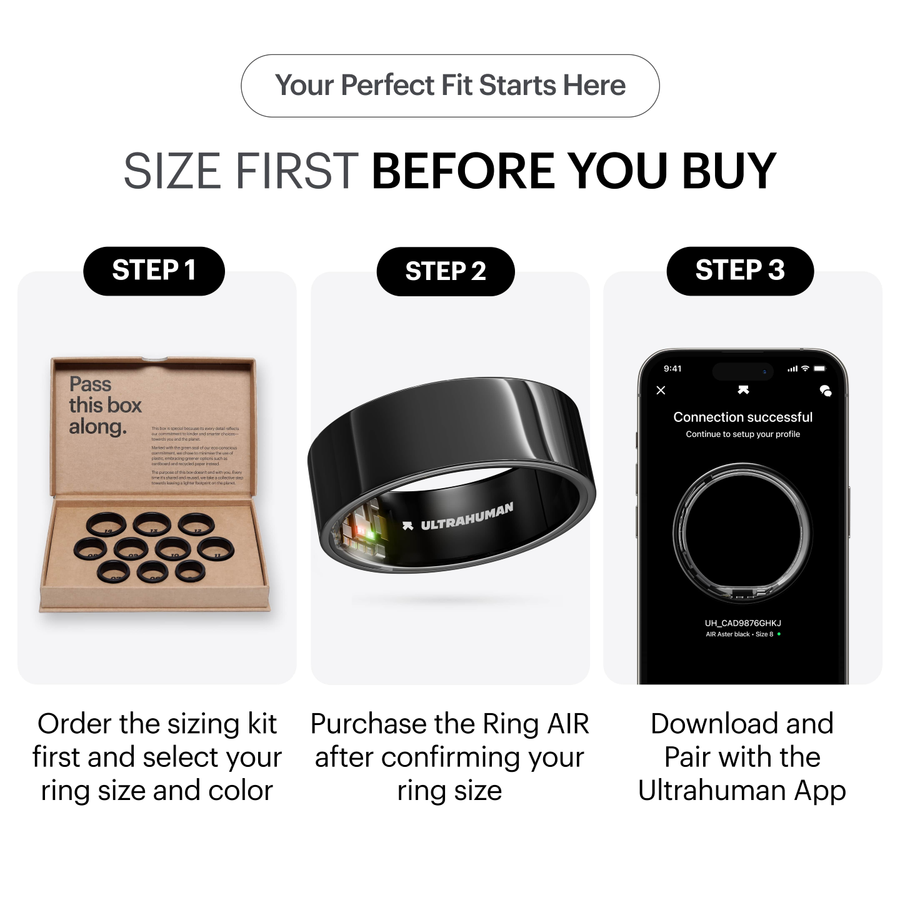 UHRA-AA-13 - Ultrahuman Ring AIR - Aster Black - Size 13