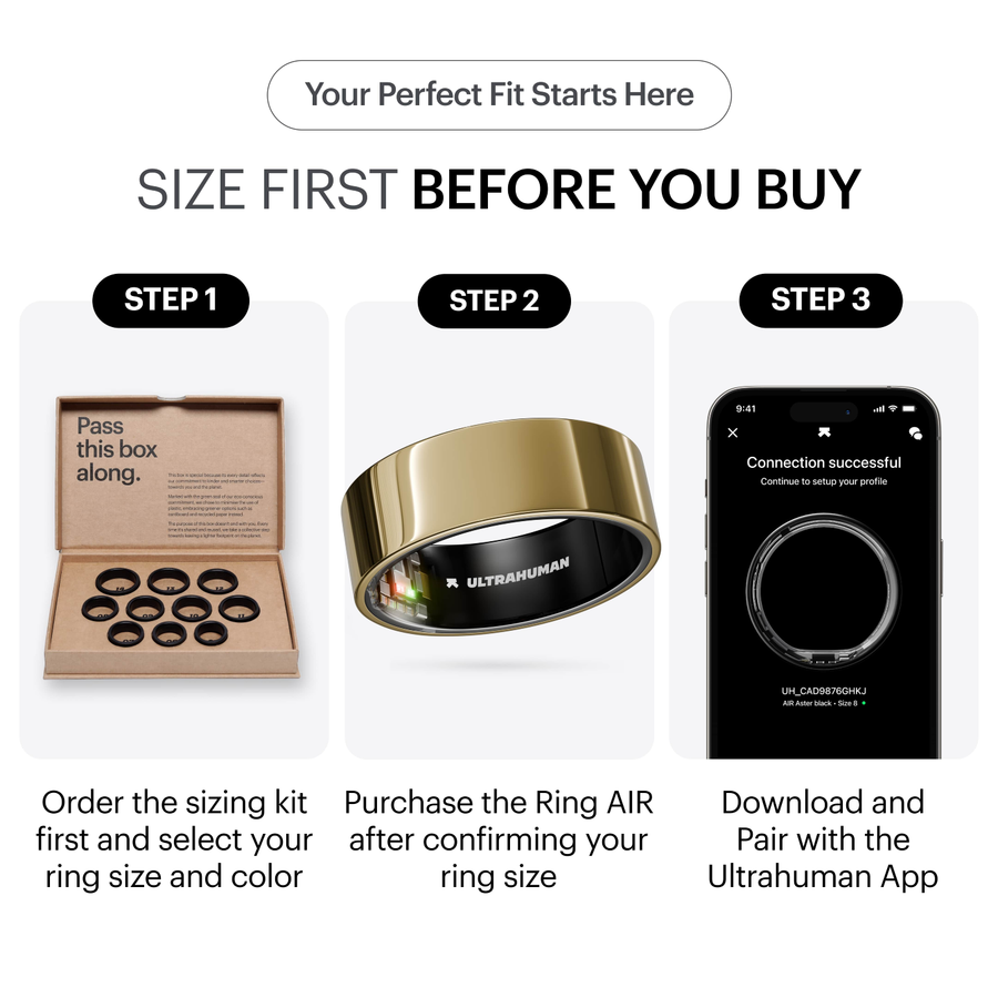 UHRA-AG-06 - Ultrahuman Ring AIR - Air Gold - Size 6
