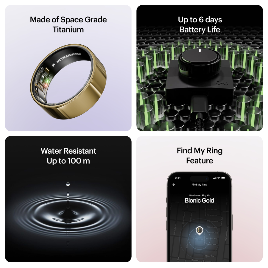 UHRA-AG-05 - Ultrahuman Ring AIR - Air Gold - Size 5