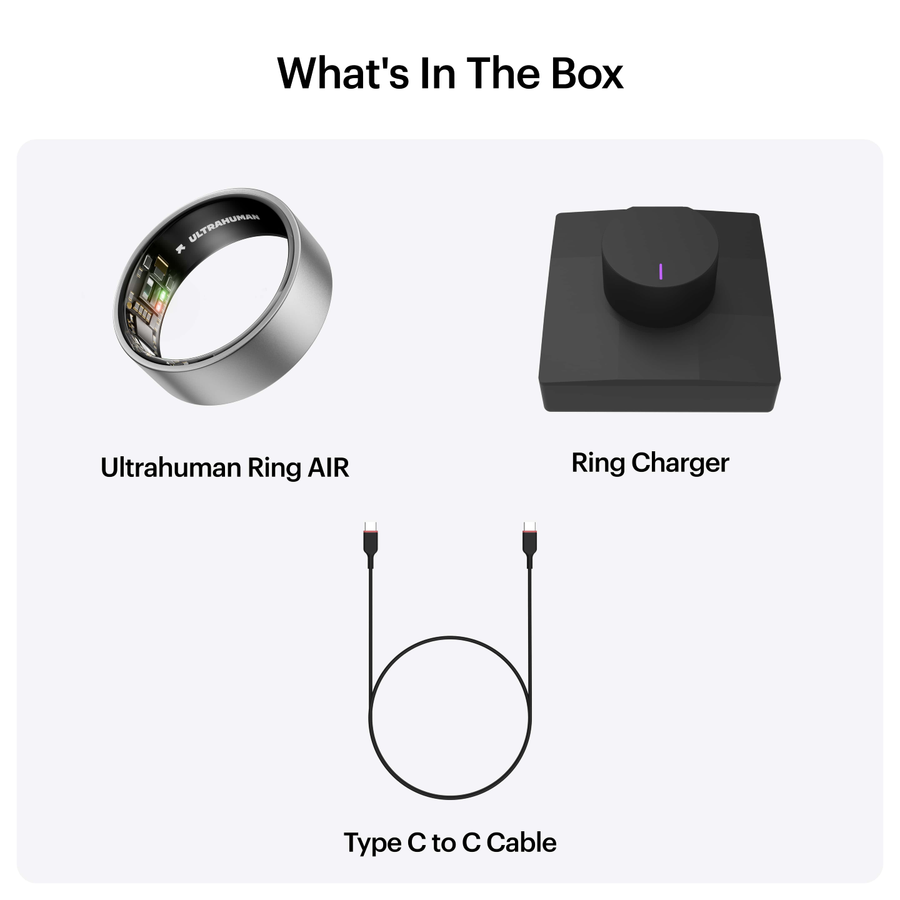 UHRA-NT-07 - Ultrahuman Ring AIR - Titanium - Size 7