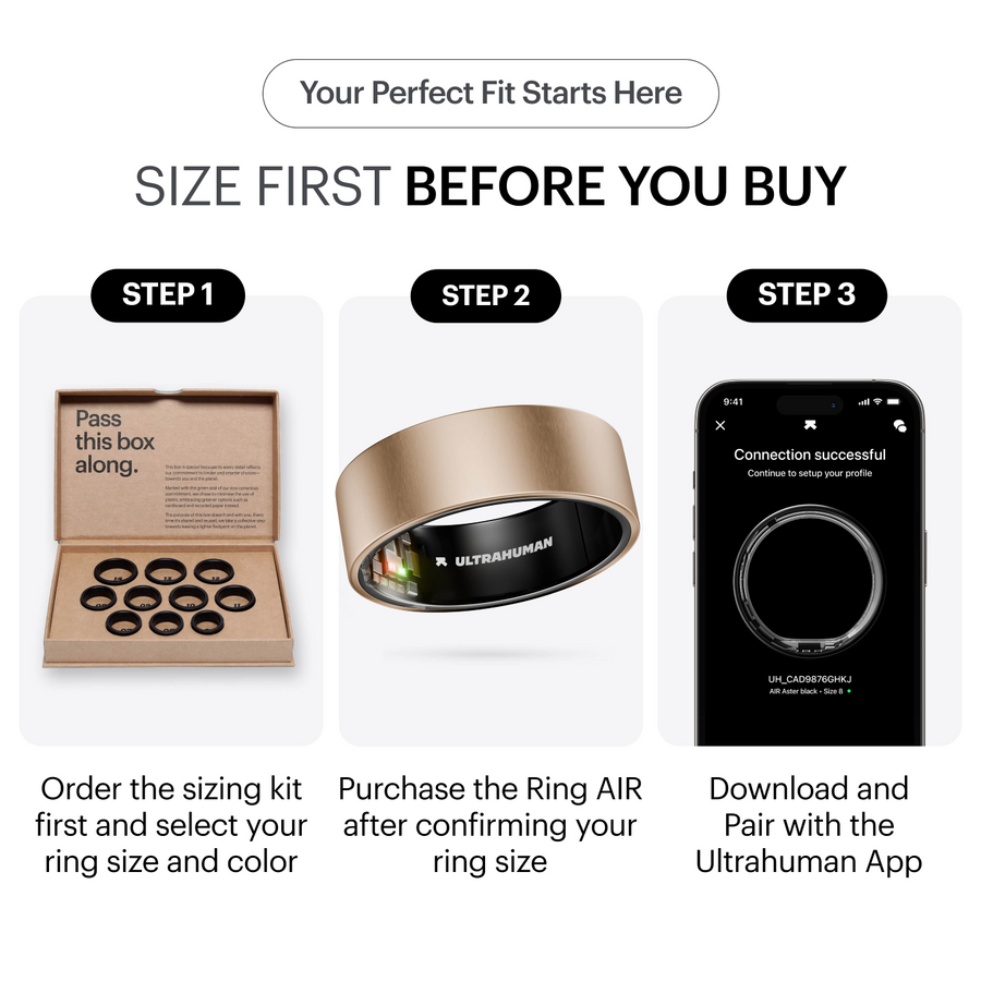 UHRA-BR-09 - Ultrahuman Ring AIR - Brushed Rose Gold - Size 9