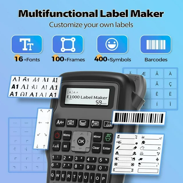 AIE1000PROGY - Aimo E1000 Pro Label Printer - Grey