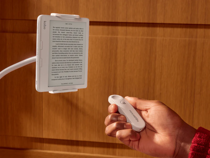 N257-AC-WH-U-PL-G2 - KOBO REMOTE PAGE TURNER - NEWSPRINT GREY